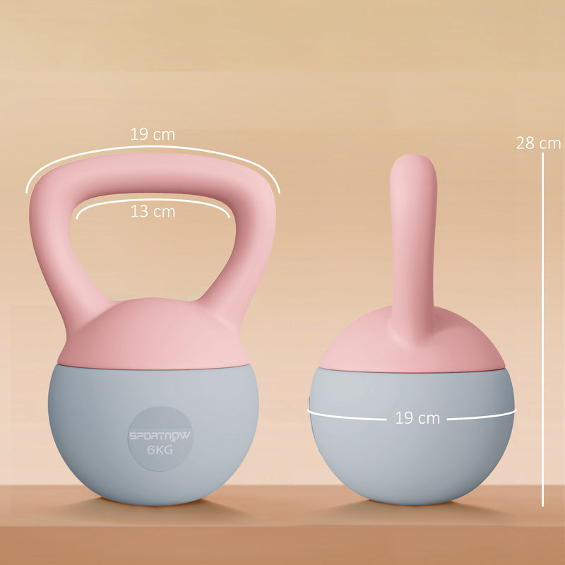 SPORTNOW 6KG Kettlebell w/ Soft Body, Non-Slip Handle