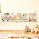 AIYAPLAY Wooden Busy Board, 5 in 1 Wall Panel Sensory Toy for Kids