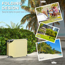 Outsunny Folding Sun Lounger Set Of 2 W/ Sunshade Adjustable Backrest