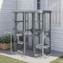 PawHut Walk-in Catio, Outdoor Cat Enclosure With 4 Jumping Platforms, Condo