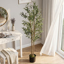 HOMCOM 175 Cm Artificial Olive Tree, Tall Faux Plant With 787 Leaves