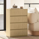 HOMCOM Bedroom Chest of Drawers, 4 Drawers Dresser, Drawer Unit, Natural