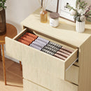 HOMCOM Bedroom Chest of Drawers, 4 Drawers Dresser, Drawer Unit, Natural