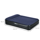 Outsunny King Inflatable Mattress with Electric Pump and Integrated Pillow