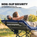 Outsunny Sleeping Mat, Foldable Camping Pad with Elastic Straps Dark Blue