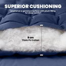Outsunny Sleeping Mat, Foldable Camping Pad with Elastic Straps Dark Blue