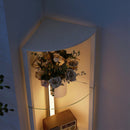 HOMCOM LED Floor Lamp with Shelves, Dimmable Standing Lamp with Foot Switch