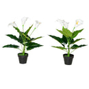 HOMCOM Calla Lily Flower - Artificial Plants