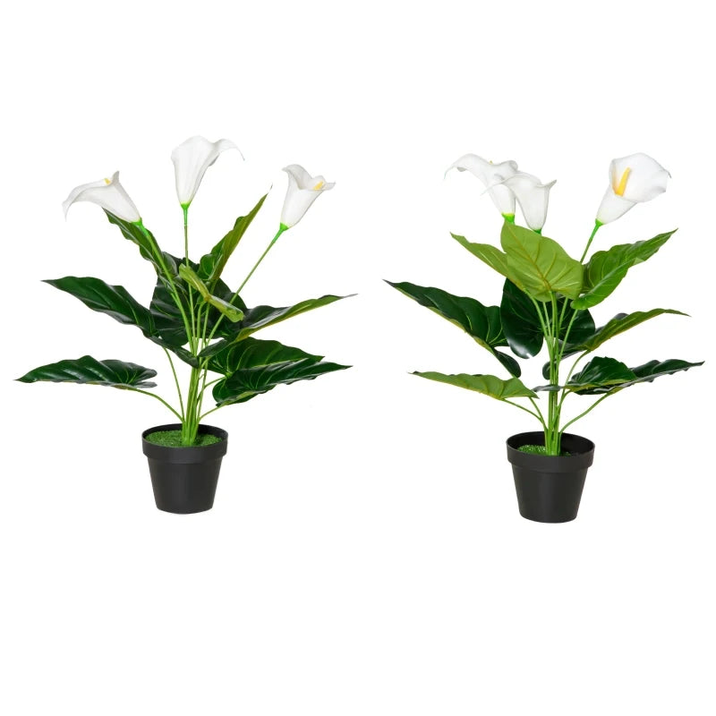 HOMCOM Calla Lily Flower - Artificial Plants