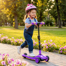 AIYAPLAY Electric Scooter For Kids, 3 Wheel Foldable Kids Scooter, Purple