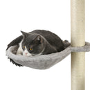 PawHut Four-Piece Cat Wall Furniture w/ Hammock, Ladder, Platforms, Steps - Grey