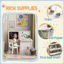 AIYAPLAY 3 in 1 Kids Table and Chair Set with Whiteboard and Blackboard