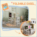 AIYAPLAY 3 in 1 Kids Table and Chair Set with Whiteboard and Blackboard