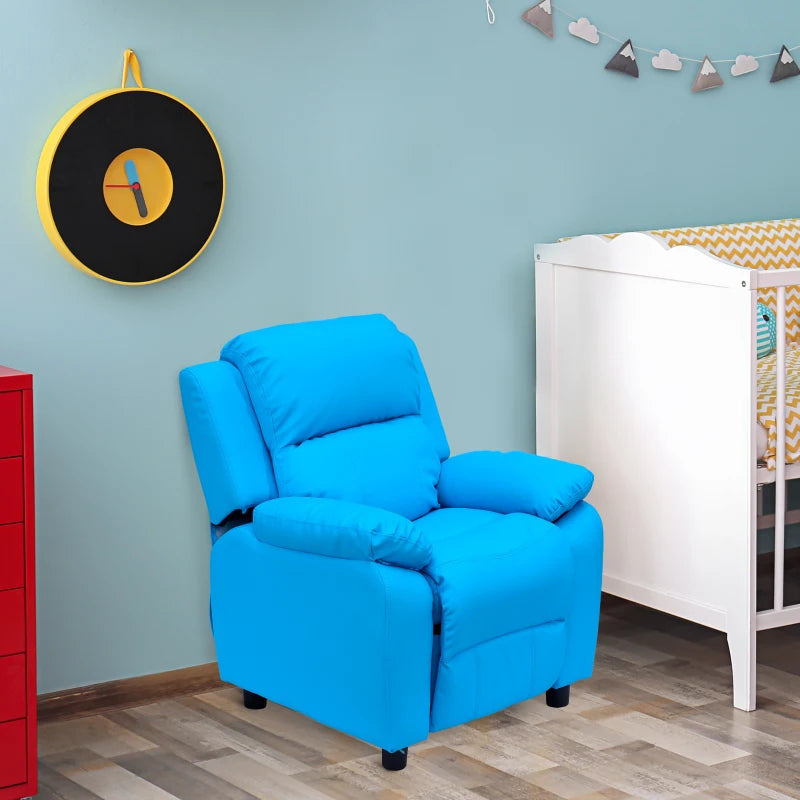 HOMCOM  Children's Recliner storage armchair - Blue