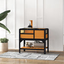 PawHut Wooden Tortoise House w/ Run, Shelter, Shelf, Lamp Holder, Yellow