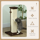 PawHut 81cm Cat Scratching Post w/ Sisal Rope, Hanging Ball Soft Plush