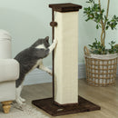PawHut 81cm Cat Scratching Post w/ Sisal Rope, Hanging Ball Soft Plush