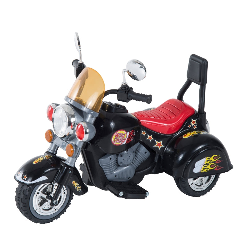 HOMCOM Kids Electric Ride On Motorbike Chopper Black 6V