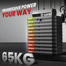 HOMCOM Multi Home Gym Machine with 65kg Weights for Strength Training Black