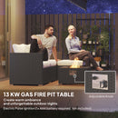 Outsunny 4 Seater Rattan Sofa Set With Footstool Thick Cushions