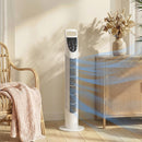 HOMCOM 78.5cm Oscillation Tower Fan With Remote Control 3-Speed Wind White