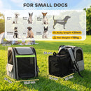 PawHut Dog Carrier Backpack Expandable for Small Puppy Cat for Travel Hiking