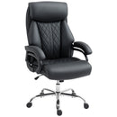 HOMCOM PU Leather Office Chair with Spring Padding Swivel Wheels