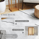 HOMCOM Modern Floor Lamp Light With 3 Shelves Fabric Lampshade