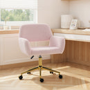 HOMCOM Swivel Office Chair, Vanity Desk Chair With Adjustable Height, Wheels