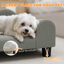 PawHut Dog Sofa Bed, Cat Sofa with Backrest, Armrest, for Small Dogs