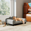 PawHut Dog Sofa Bed, Cat Sofa with Backrest, Armrest, for Small Dogs