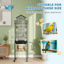 PawHut Metal Bird Cage W/ Perch, Food Container, Handle, For Finch, Canary