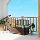 Outsunny Outdoor 2 Seater Garden Bench, Garden Storage Bench with Backrest