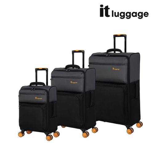 IT Luggage Duo Tone Fuchsia Magneta 8 Wheel Suitcase