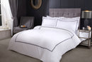 Mayfair - Embroidered Duvet Set With Oxford Pillowcase In Graphite