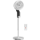 HOMCOM 20 DB Standing Fan For Bedroom, Pedestal Fan With Oscillating