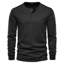 Long-Sleeved Henley T-Shirt