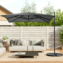 Livingandhome Large Square Canopy Rotating Outdoor Cantilever Parasol