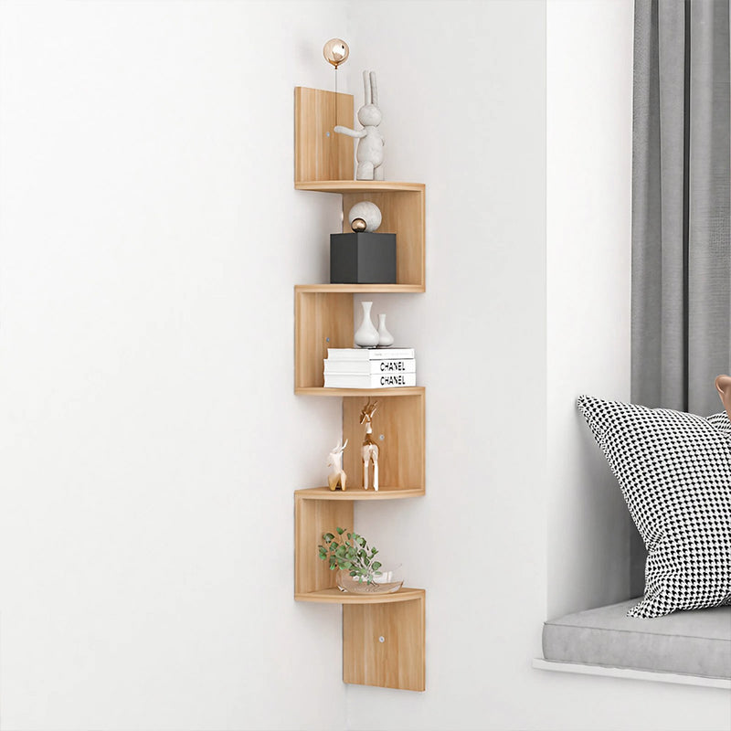 Cottonfy UK Tiered Wooden Floating Corner Shelf