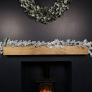 1.8m Silver Glitter Cedar Leaf Garland Christmas Decoration