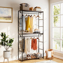 Lifeideas 2 Tier Clothing Rack with Storage Shelves