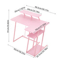 Livingandhome Multi-Functional L-Shaped Gaming Desk