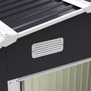 Breeins Large 7.5 x 4 ft Galvanized Steel Acrylic Storage Shed