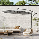 Livingandhome Outdoor 32 LED Lighted Patio Umbrella With Crank Lift System