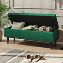 Livingandhome Velvet Upholstered Storage Bench