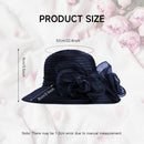 Floral Organza Wide-brim Sun Hat