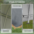 Outsunny 3 x 3(m) Garden Storage Tent, Heavy Duty Outdoor Shed, Grey