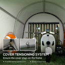 Outsunny 3 x 3(m) Garden Storage Tent, Heavy Duty Outdoor Shed, Grey