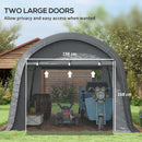 Outsunny 3 x 3(m) Garden Storage Tent, Heavy Duty Outdoor Shed, Grey