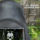 Outsunny 3 x 3(m) Garden Storage Tent, Heavy Duty Outdoor Shed, Grey